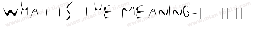 What is the meaning字体转换